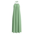 thumbnail image 5 of Taqqpue Women Summer Casual Sleeveless Maxi Dress 2026 Crewneck Loose Beach Travel Vacation Long Sundress Solid Color Plus Size Halter Dress for Women, 5 of 8
