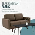 thumbnail image 3 of LeisureMod Chester Modern Faux Leather Loveseat in Taupe Leather, 3 of 10