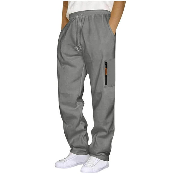 Kalauyu Mens Joggers with Zipper Pockets Lightweight Athletic Sweatpants Tapered Pants for Men Running Hiking Gym