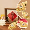 thumbnail image 2 of Lucky Toad Ornament, Golden Toad Ornament Brass Frog Statue Three Legged Wealth Toad Feng Shui Sculpture Office Decorat, 2 of 9