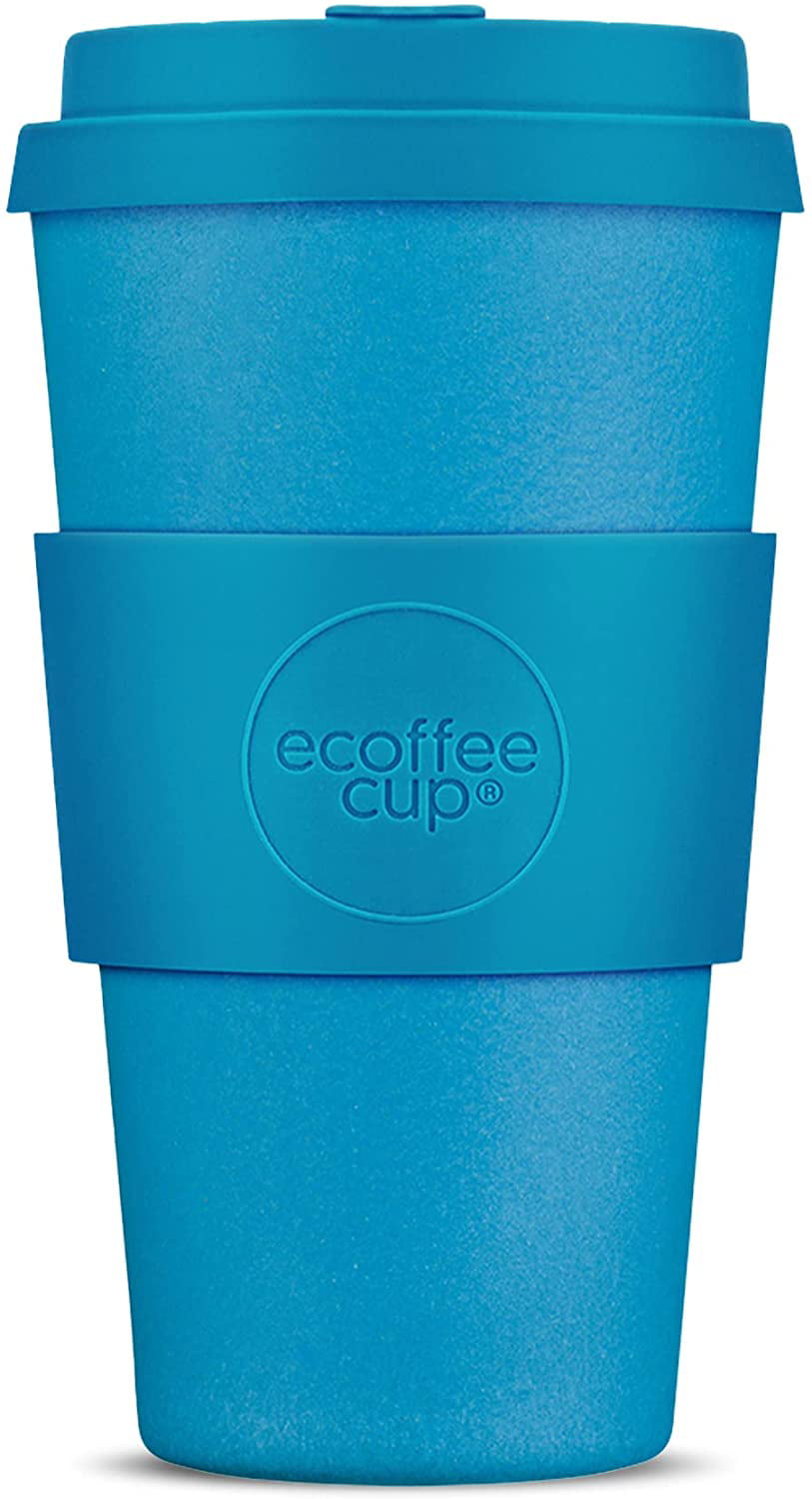 12 oz. Ecoffee Cup Coffee Cup in Blue Bamboo Recyclable & Reusable 
