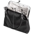 thumbnail image 2 of BadPiggies Retro PU Leather Handbags for Women, Kiss Lock Crossbody Tote Bag Stylish Shoulder Purses - Black, 2 of 6