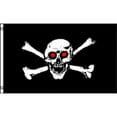 thumbnail image 1 of Skull And Crossbones Polyester Flag, 1 of 2
