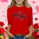 thumbnail image 1 of Blusas y camisas de manga larga con cuello redondo y estampado infantil, manga 3/4/cuello redondo tres cuartos, camisa y top para niños, top de poliéster para niños, 1 of 5