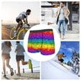 thumbnail image 4 of Honeii Bright Rainbow Print Mens Boxer Briefs Breathable,Boxer Brief for Men, Moisture-Wicking Underwear-Large, 4 of 5