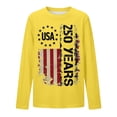 thumbnail image 3 of 250 Anniversary Sporty Long Sleeve T Shirt Athletic Crew Neck 250Th Anniversary Graphic Tees Men Yellow L, 3 of 5