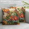 thumbnail image 3 of Qinduosi Fall Pillow Covers Fall Autumn Thanksgiving Pumpkin Sunflower Throw Pillow Cases Orange Buffalo Plaid Farmhouse Decorative Cushion Cover White, 3 of 5