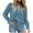 Navy, variant on Casual Women's Tops Fashion Plus Size Women's Casual Long Sleeve V-Neck Solid Color Button Long Sleeve Top Loose Hollow Lace Embroidery Shirt