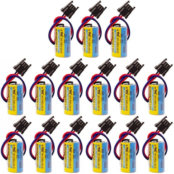15 Pack A6BAT PLC Lithium Battery 3.6V for Mitsubishi Servo A6bat ER17330V FANUC CNC System