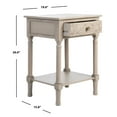 thumbnail image 3 of SAFAVIEH Josie French Greige Rectangle Water Based Paint End Table (19 in. W x 15.8 in. D x 26 in. H), 3 of 14