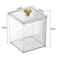 thumbnail image 4 of QTip Holder Dispenser for Cotton Ball, Cotton Swab, Cotton Round Pads, Clear Box Set with Lid for C, 4 of 5