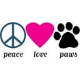 thumbnail image 2 of CafePress - Peace Love Paws - Rectangle Magnet, 2"x3" Refrigerator Magnet, 2 of 3