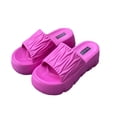 thumbnail image 5 of Zapatillas de mujer con suela gruesa para usar en verano, exquisitas sandalias de moda, zapatos de playa, suelas suaves, zapatillas de suela gruesa para exteriores, 5 of 5