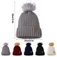 thumbnail image 3 of Clearance! Fdelink Beanie Hat Winter Hats Womens Winter Knitted Hat with Faux Pom Warm Knit Cap for Women Red, 3 of 7