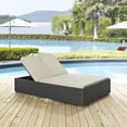 thumbnail image 1 of Modway Sojourn Aluminum and Rattan Patio Double Chaise in Chocolate/Beige, 1 of 5