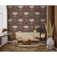 thumbnail image 3 of Maroon Tiger Chinese Inspired Textured Wallpaper R8414, 3 of 4