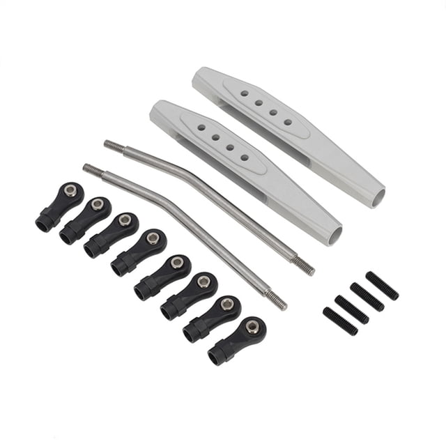 Control remoto Brazo trasero Kit Suspensión Rod Barra de vídeo Actualizaciones de vehículos de repuesto Reemplazo de modificación de piezas axial RR10 90048 90053 Plata seitruly FN001273-02