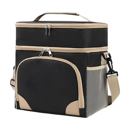 Insulated Lunch Bag for Women/Men - Reusable Lunch Box for Office Picnic Hiking Beach - Leakproof Cooler Tote Bag Organizer with Adjustable Shoulder Strap for Adults