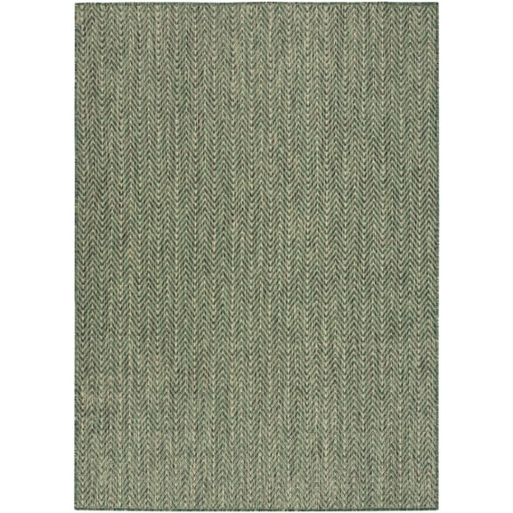 Nourison Horizon Indoor/Outdoor 6' x 9' Green Modern Rug