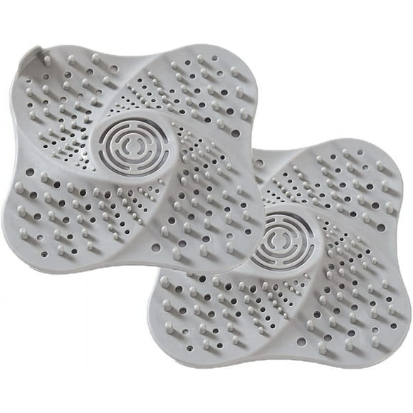 shiyou-Reusable Drain Hair Catcher Cover w/Suction Cups Durable Silicone Shower Drain Hair Filter Floor Drain Hair Trap Drain Strainers Easy Install Clean for Kitchen Shower Batchroom Floor Drain