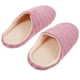 thumbnail image 4 of GOOHOCHY Pantuflas unisex de interior con rayas cálidas, de algodón, para otoño e invierno, para hombre y mujer, talla 38/39 (rosa), 4 of 8