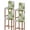 Sage Green, variant on Sage Green Abstract Bar Stool Covers Set of 4, Grey Geometric Oil Painting Vintage Stretch Washable Bar Chair Covers with Backs, Removable Pub Counter Height Chair Cover for Kitchen Dining Room Cafe