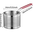 thumbnail image 3 of ZOUSSIQI Stainless Steel Deep Fryer Basket Kitchen Fry Basket Multifunction Deep Frying with Handle for French Fries Spaghetti Serving, 14cm CA919-30222, 3 of 7