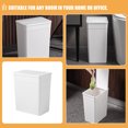 thumbnail image 4 of MOVTOTOP Press Type Waste Paper Bin Slim Garbage Container Bin Bedroom Garbage Can (L), 4 of 7
