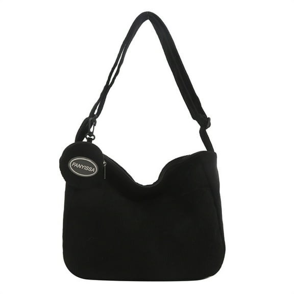 Yokua Corduroy Shoulder Bag Versatile Crossbody Satchel Fashion Adjustable Strap