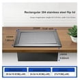 Builtin Countertop Trash Bin Lid and Waste Chute Lid 304 Stainless Steel Balance Flap Cover