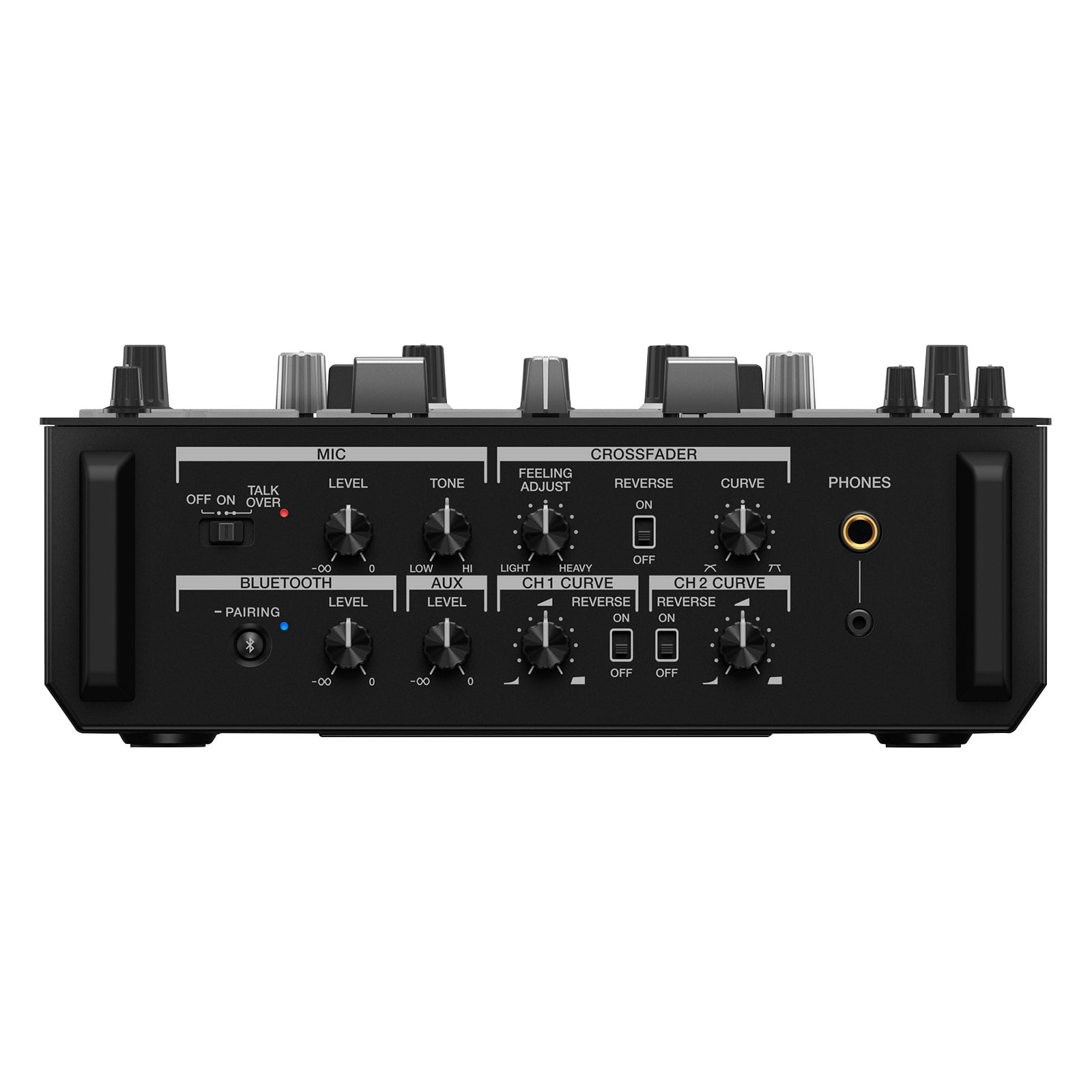 Pioneer DJ DJM-S7 Scratch Style 2 Channel Performance Mixer with Black Over-Ear DJ Headphones Package