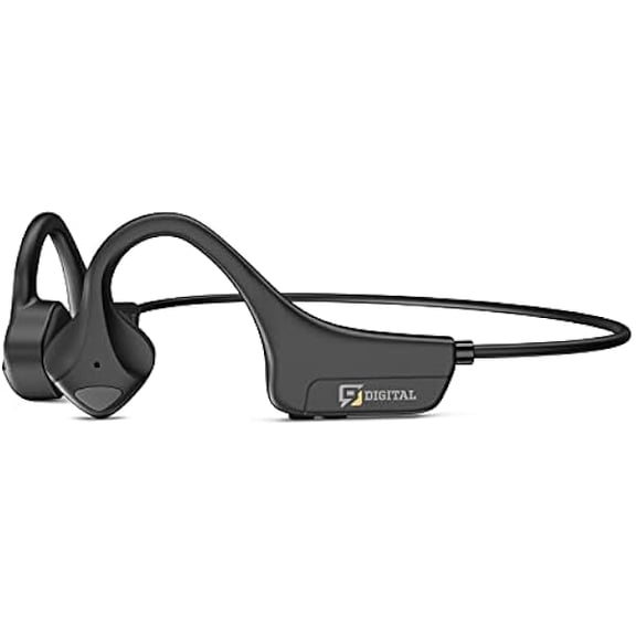 Bone Conduction Headphones Bluetooth 5.0,Wireless Open Ear Headphones with Built-in Mic,Waterproof Earphones,Sweatproof Sports Headset for Running,Cycling,Hiking,Gym,Climbing & Driving(Black)