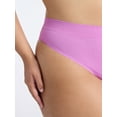 thumbnail image 4 of Joyspun Women's Plus Seamless Thong Panties, 3-Pack, Sizes 1X-5X, 4 of 7