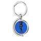 thumbnail image 1 of Azul gordita hermosa chica Rotating keychain Metal Keyring Holder, 1 of 2