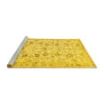 thumbnail image 2 of Ahgly Company Machine Washable Indoor Square Persian Yellow Traditional Area Rugs, 7' Square, 2 of 4