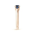 thumbnail image 3 of Angara Natural 0.6 Ct. Blue Sapphire with Blue Sapphire Classic Ring in 14K Rose Gold for Women (Ring Size: 11.5), 3 of 9