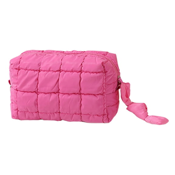 RUISINERY Quilted Makeup Bag Puffer Cosmetic Pouches Large Travel Toiletry Bag for Women and Girls Great for Purse Essential