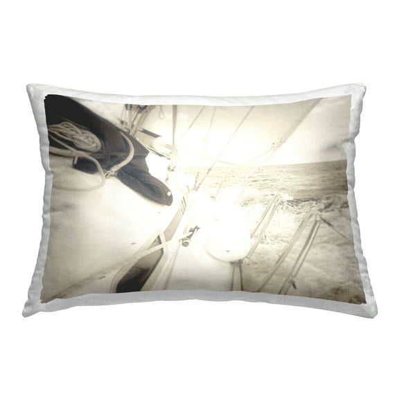 Stupell Industries Clear Day Sailing Decorative Printed Throw Pillow Design by Graffitee Studios.