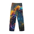 thumbnail image 3 of Lsque Neon Seahorse Underwater Realm Print Men's Pajama Pants, Lounge Pant - Comfortable Home Wear,Elastic Waistband, Stylish Design-XX-Large, 3 of 9