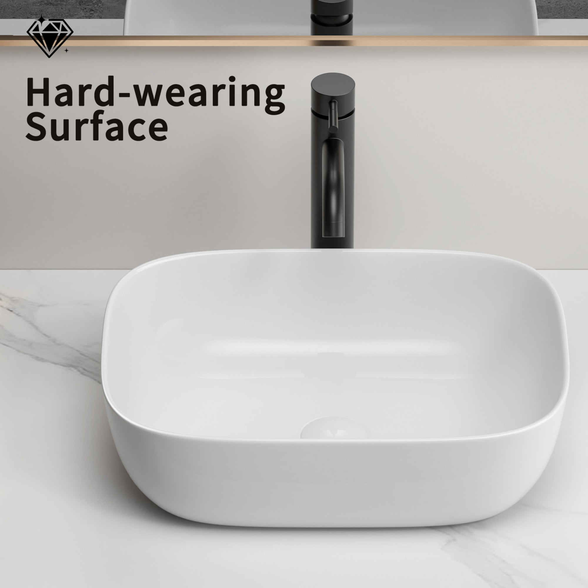 Bathroom Vessel Sink,Small Sink Above Counter,White Porcelain Ceramic,Bathroom Vanity Sink,Oval