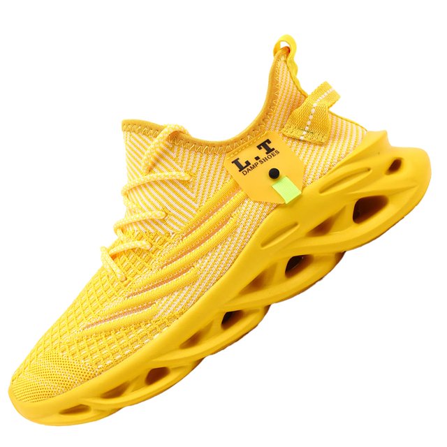 Zapatillas para correr XKOWUO para hombre Tennis Road Fashion, amarillas, talla 8