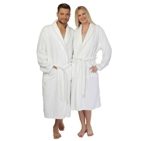 Linum Home White Turkish Cotton Terry Bath Robe (Best Terry Cloth Bathrobe)