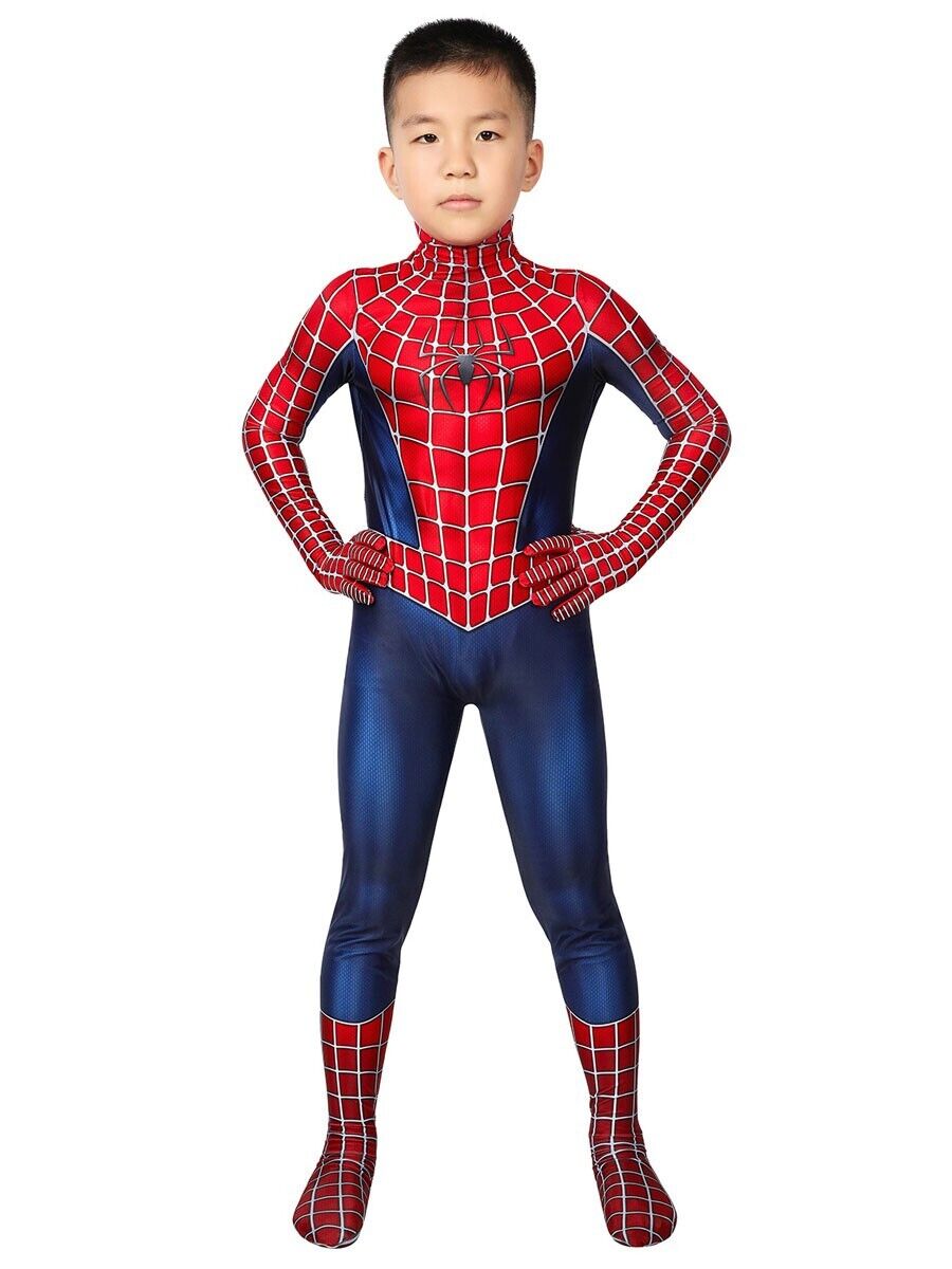 ZUITEH Boy Spider Superhero Costume Halloween Party Kids Jumpsuit Cosplay Bodysuit Children Great Gifts for Kids