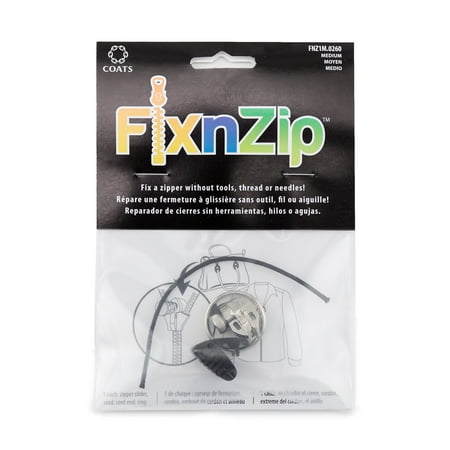 UPC: 0073650841477 | Coats & Clark FIX N ZIP Medium NICKEL