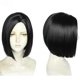 thumbnail image 1 of Peluca genérica para cosplay de anime, corta, recta, negra, 25 cm, para adulto, 1 of 1