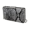 thumbnail image 2 of Rhinestones And Snakeskin Clutch Purse w/Detachable Chain, 2 of 3