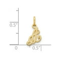 thumbnail image 2 of 14k Yellow Gold Solid Satin Letter Name Personalized Monogram Initial A Charm 16.2x9.9mm Pendant Necklace for Women, 2 of 2