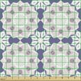 thumbnail image 2 of Floral Fabric by the Yard Upholstery, Abstract Botanics Traditional Romantic Mandalas Pattern in Pink and Blue Tones, Decorative Fabric for DIY and Home Accents, Multicolor by Ambesonne, 2 of 5