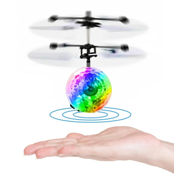 iMountek Flying Ball Toys, Rechargeable Light-up Ball Drone Infrared Induction Helicopter Toys for Kids