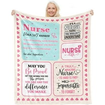 Nurse Gifts for Women- Gift for Nurses Blanket 60x50- Nurse Week Day Appreciation Gifts- Graduation Gifts for Nursing Student- RN Gifts for New Nurses Practitioner- Nurse Birthday Retirement Gift Idea